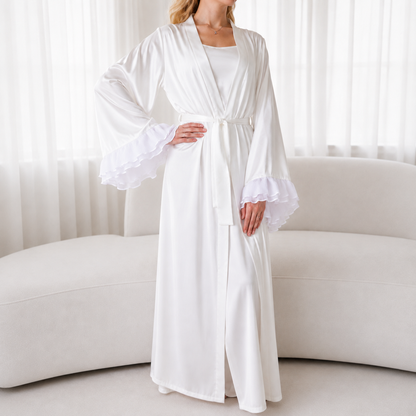 Ruffles Long Robe