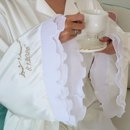 Ruffles Long Robe