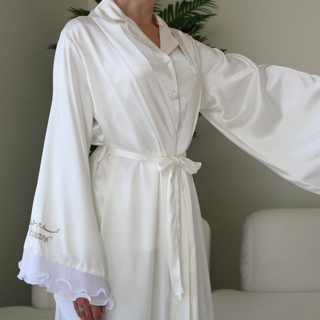 Ruffles Long Robe