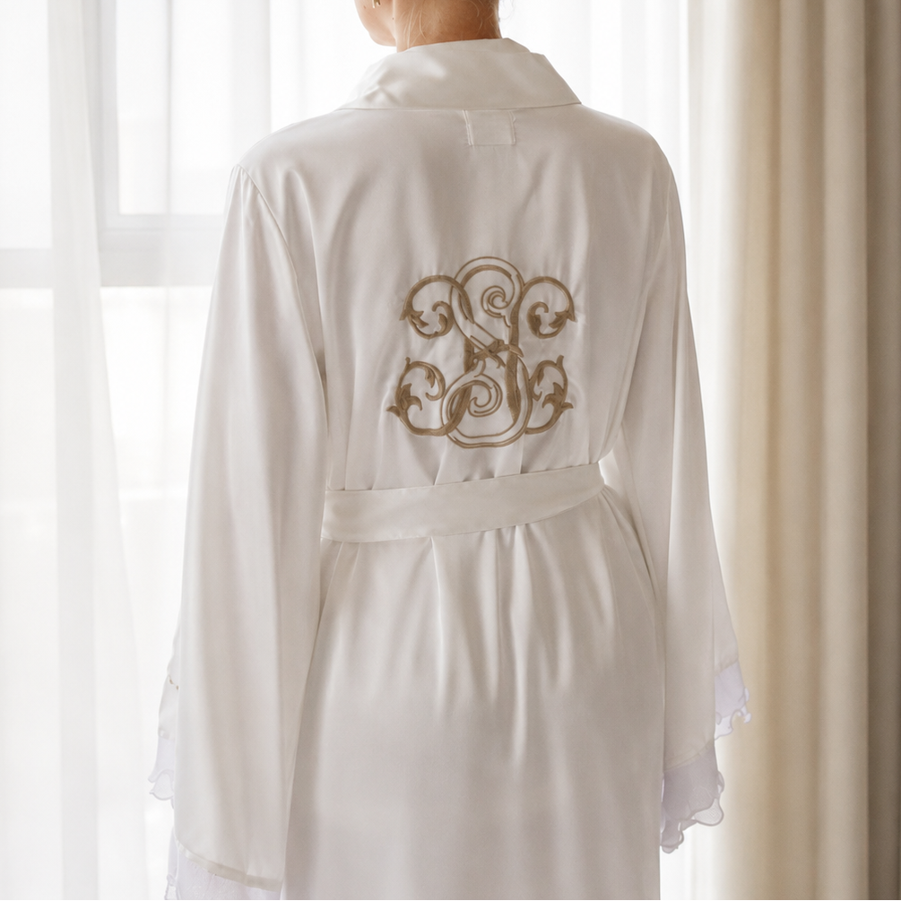 Ruffles Long Robe