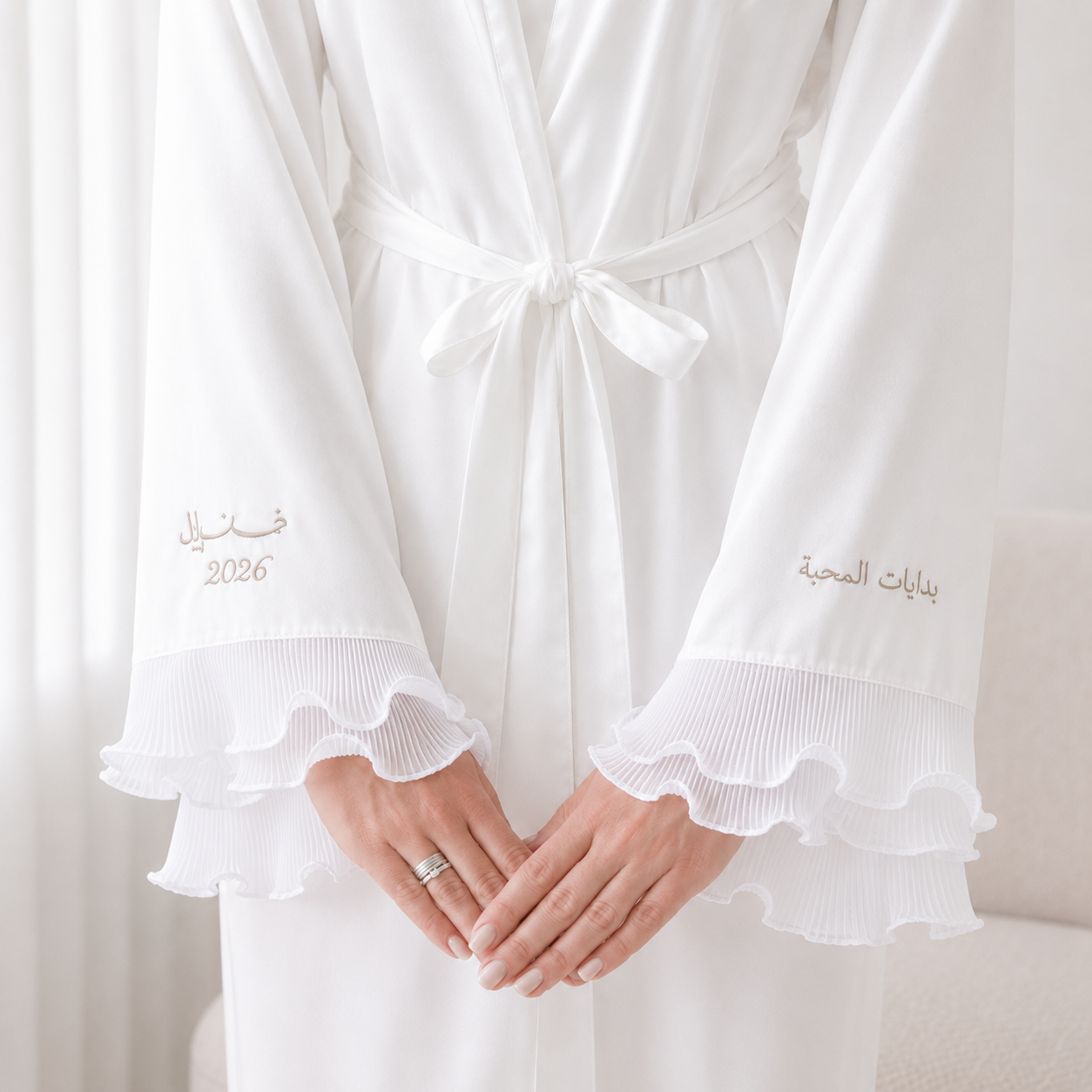 Ruffles Long Robe