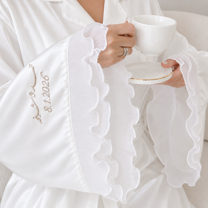 Ruffles Long Robe
